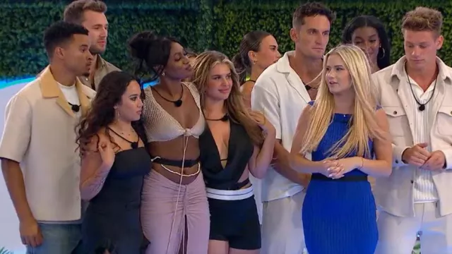 Oh Polly Cowl Neck Crop Top in Black worn by Liberty Poole as seen in Love Island Games (S01E19)