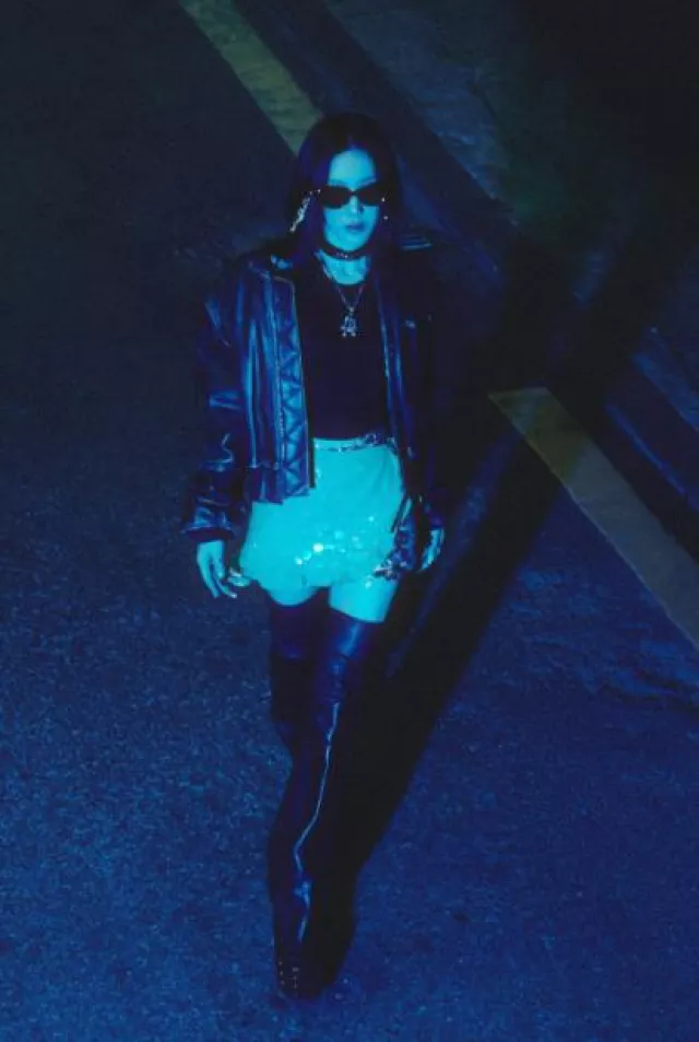 Acne Studios Cropped Leather Bomber Jacket worn by Taeyeon in To. X Image Teaser on November 20, 2023