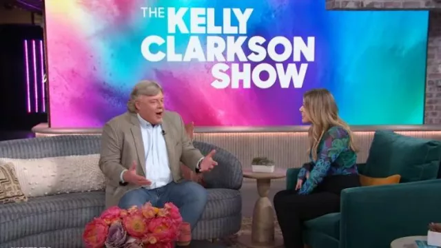 AFRM Kaylee Crewneck Mesh Top worn by Kelly Clarkson as seen in The Kelly Clarkson Show on  November 17, 2023