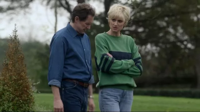 Wrangler Texas Stretch Jeans Bleu Noir porté par Tony Blair comme on le voit dans The Crown (S06E01)
