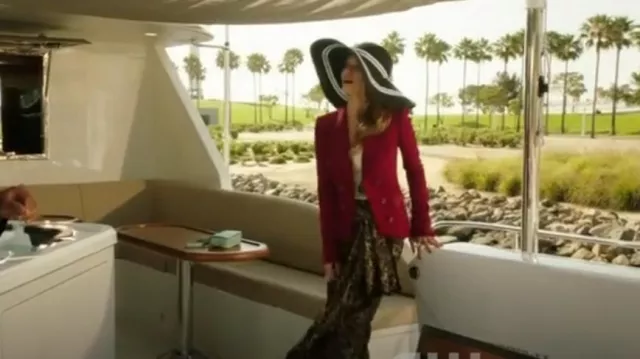 Rebecca Minkoff Long Boddie Cascade Skirt in Leopard Silk worn by Naomi Clark (AnnaLynne McCord) as seen in 90210 (S05E03)