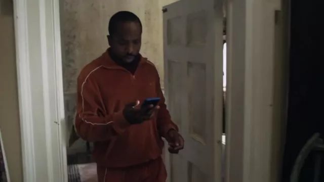 Iets frans… Velour Track Top worn by Mike Cooper (Kiell Smith-Bynoe) as seen in Ghosts (S05E05)