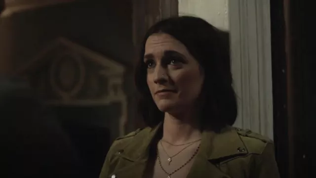 Mango Suede Biker Jacket worn by Alison Cooper (Charlotte Ritchie) as seen in Ghosts (S05E03)