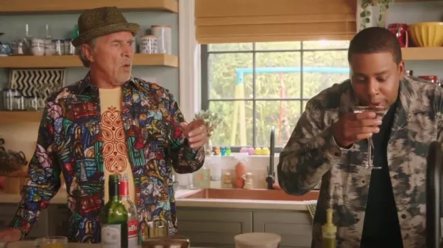 Robert Graham The Basilica Shirt worn by Rick (Don Johnson) as seen in Kenan (S02E05)