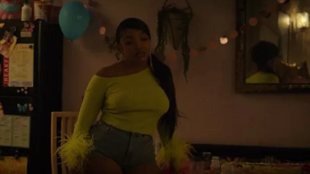 Lapointe Scoop Neck Sweater worn by Mia Knight (KaMillion) as seen in Rap Sh!t (S02E01)