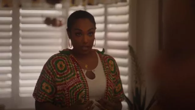 Bode Man­ches­ter Short Sleeve Shirt worn by Shawna Clark (Aida Osman) as seen in Rap Sh!t (S02E01)