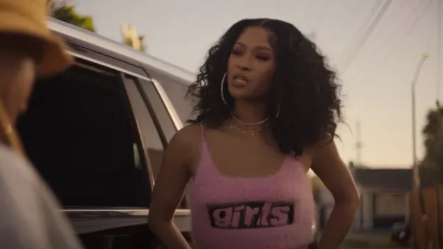 Alexander Wang Girls Fuzzy Tank worn by Nijah Brenea Height as seen in Rap Sh!t (S02E01)