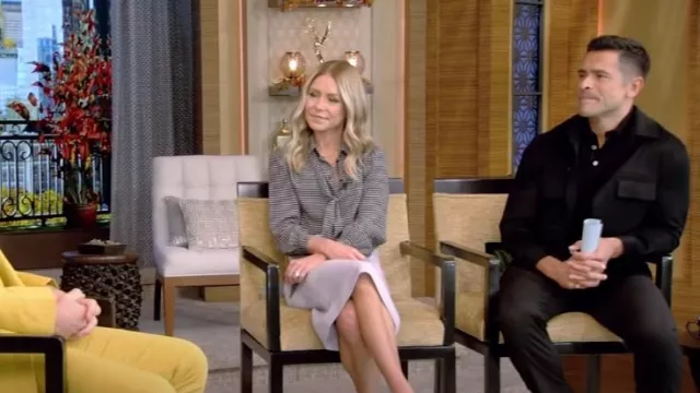 Zegna Alba Oasi Cashmere Overshirt worn by Mark Consuelos as seen in LIVE with Kelly and Mark on November 21, 2023