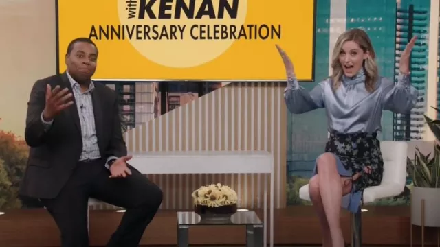 Cinq A Sept Jayla Blouse worn by Tami (Taylor Louderman) as seen in Kenan (S01E05)