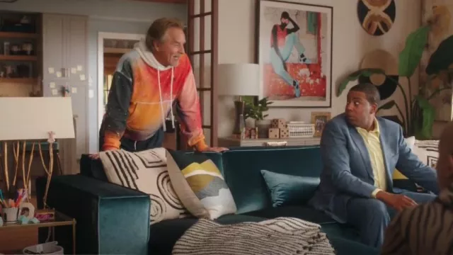 Off-white x Katsu Spray Paint Hood­ie worn by Rick (Don Johnson) as seen in Kenan (S02E03)