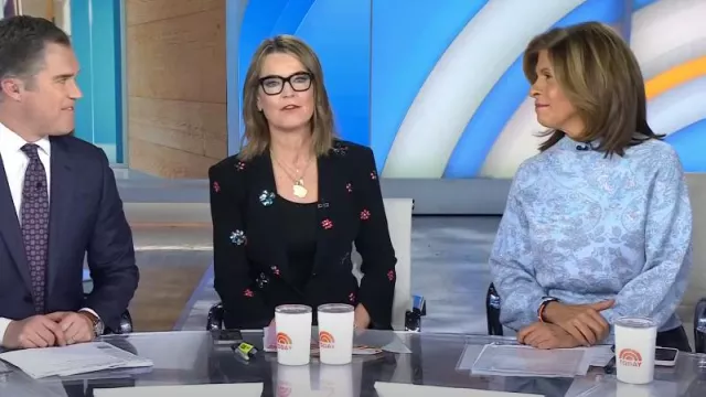 Cinq A Sept Cheyenne Blazer worn by Savannah Guthrie as seen in Today on November 27, 2023