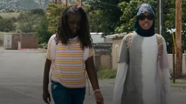 Stella Tweed Kidcore Tee worn by Sidni as seen in The Curse (S01E03)