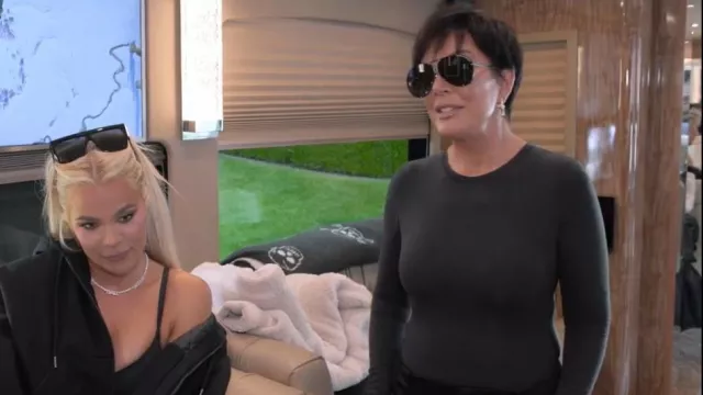 Skims Crewneck Bodysuit worn by Kris Jenner as seen in The Kardashians (S04E10)