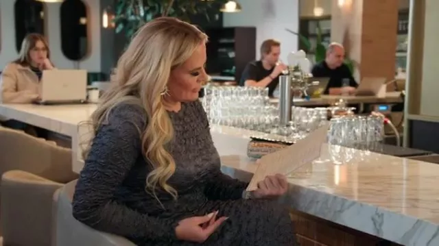 Mara Hoffman Cropped Pop­corn Ten­cel Ly­ocell Top worn by Heather Gay as seen in The Real Housewives of Salt Lake City (S04E12)
