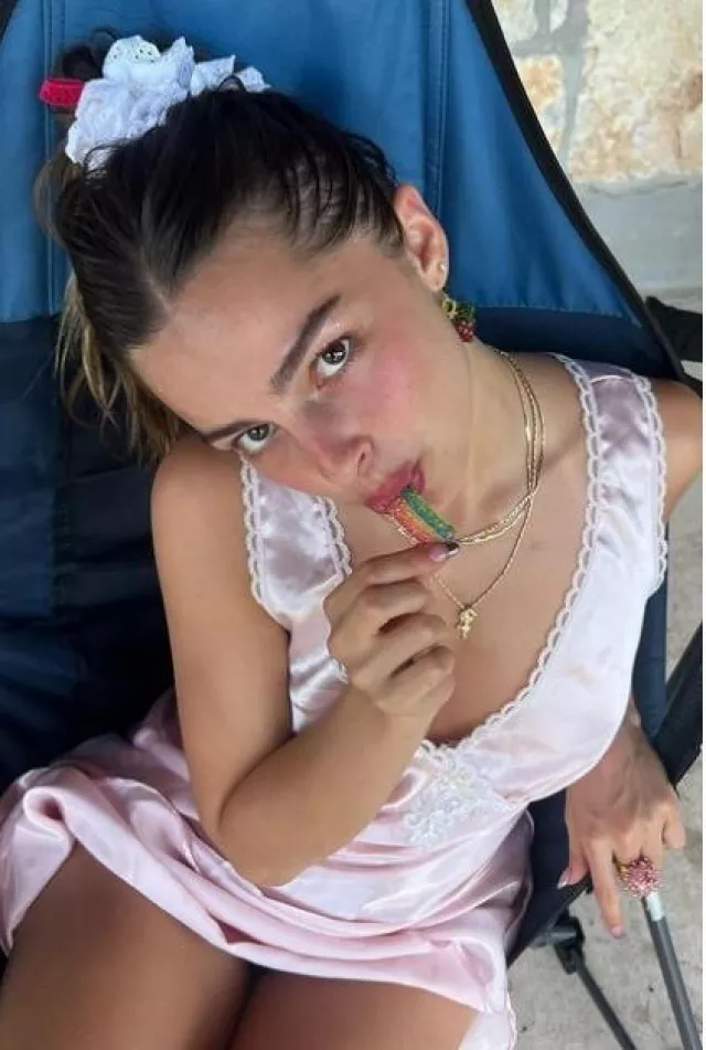 Annele Sparkling Strawberry Earrings worn by Addison Rae on her  Instagram on June 11, 2023