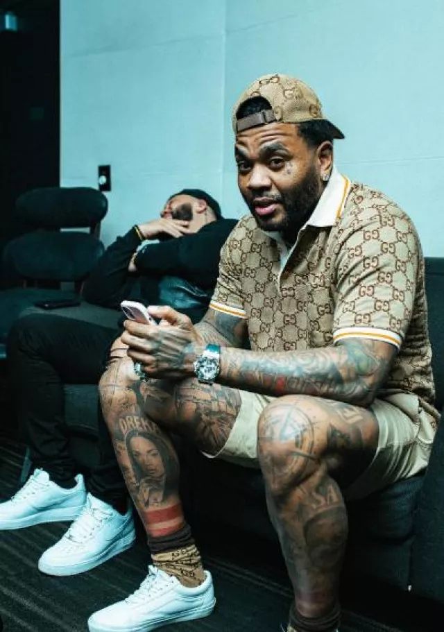Gucci Beige & Brown-GG Socks worn by Kevin Gates on the Instagram account @iamkevingates