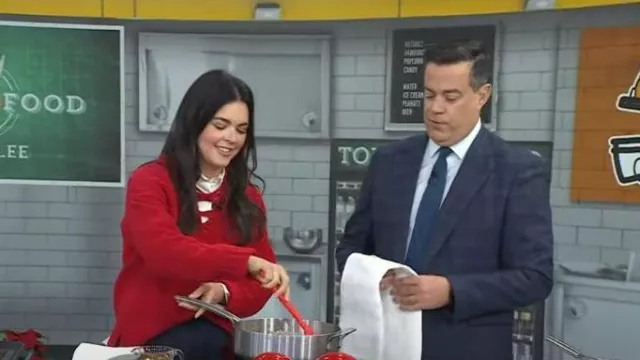Alex Mill Jules Drawstring Crew worn by Katie Lee as seen in Today on December 1, 2023