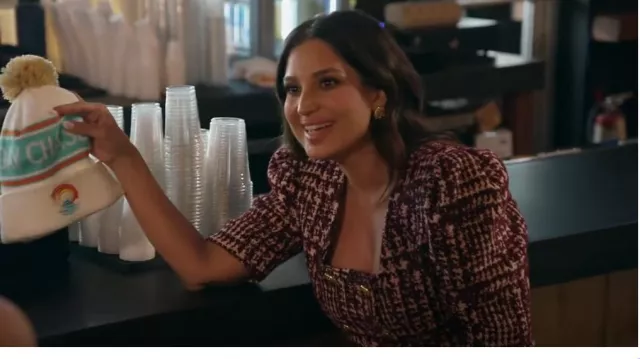 Smythe Cropped Db Jack­et worn by Leva Bonaparte as seen in Southern Charm (S09E11)