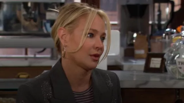 Zadig&voltaire Venus Blaz­er worn by  Sharon Newman  (Sharon Case) as seen in The Young and the Restless
