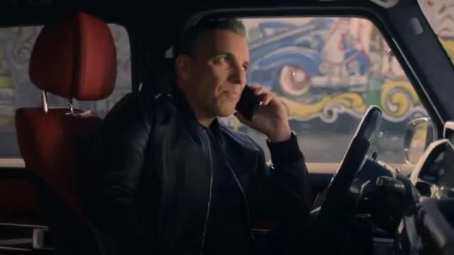 Reiss Mars Leather Jacket Worn By Danny (sebastian Maniscalco) As Seen 