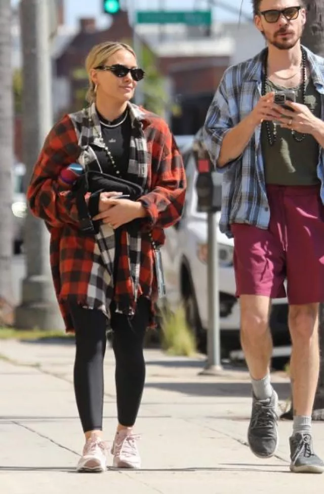 Ossa Malaysian Jade worn by Hilary Duff  in Los Angeles post on June 8, 2023