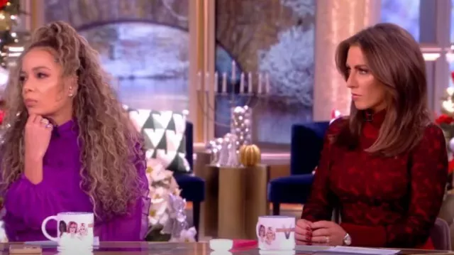 Alaia Ribbed Long-Sleeve Minidress worn by Alyssa Farah as seen in The View on  December 1, 2023