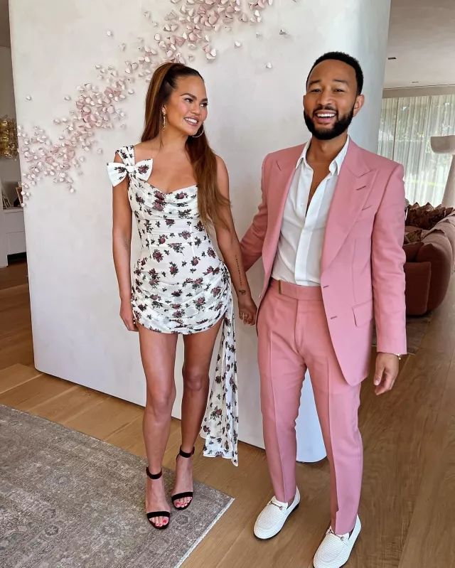 Gianvito Rossi Portofino Sandals worn by Chrissy Teigen at Mytheresa