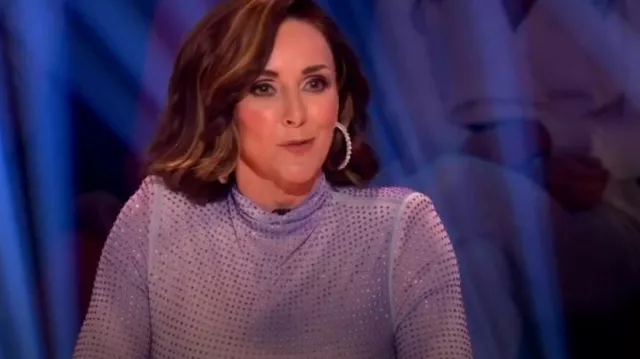 Self Portrait Crys­tal Em­bell­ished Maxi Dress worn by Shirley Ballas as seen in Strictly Come Dancing: It Takes Two (S21E04)