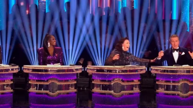 Karen Millen Beaded Fringed And Embellished Jumpsuit worn by Shirley Ballas as seen in Strictly Come Dancing: It Takes Two (S21E07)