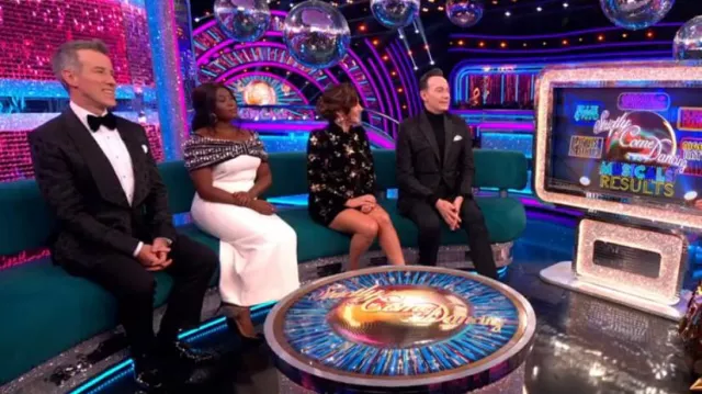 Queens Of Archive Starling Star Print Long-Sleeve Velvet Mini Dress worn by Shirley Ballas as seen in Strictly Come Dancing: It Takes Two (S21E11 )