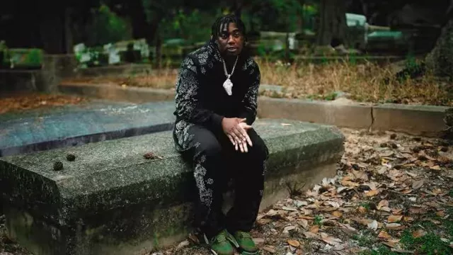 Amiri Black Crystal Bandana Hoodie worn by Fredo Bang in Act Like You Can't Think (AUDIO)