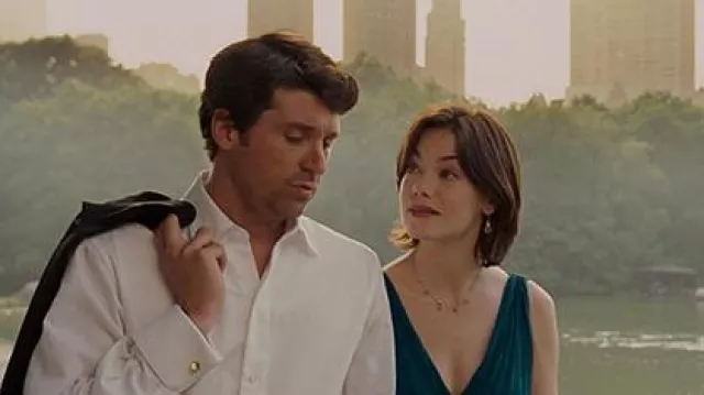 Blue and Green Earrings worn by Hannah (Michelle Monaghan) in Made of Honor