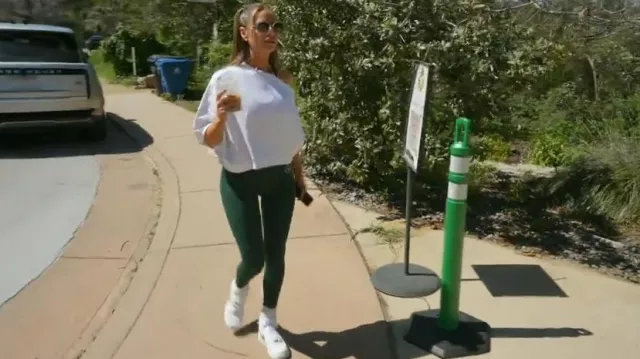 Nike Air Force 1 High-Top Leather Sneakers worn by Dorit Kemsley as seen in The Real Housewives of Beverly Hills (S13E07)