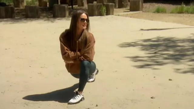 Alo Yoga Accolade Hoodie in Toffee worn by Kyle Richards as seen in The Real Housewives of Beverly Hills (S13E07)
