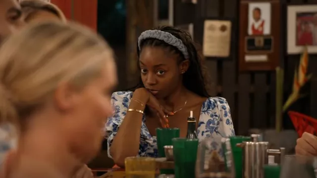 Abercrombie Emerson - Mini-robe à manches bouffantes en popeline portée par Venita Aspen dans Southern Charm (S09E12)