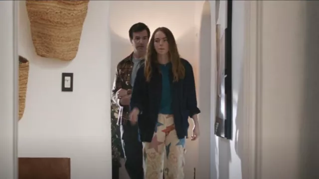 Collina Strada Star Print Cropped Trousers worn by Whitney Siegel (Emma Stone) as seen in The Curse (S01E05)