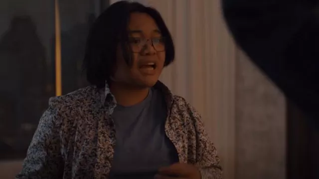 Bugatchi Shaped Fit Stretch Print Button-up Shirt In Riviera worn by Wes (Liam Diaz) as seen in Orphan Black: Echoes (S01E04)