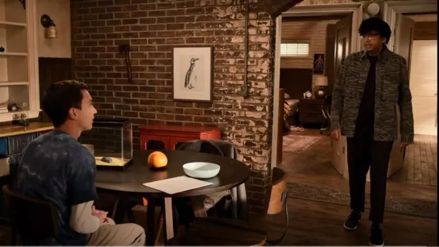 Topman Zebra Printed Overshirt worn by Zahid (Nik Dodani) as seen in Atypical (S04E06)