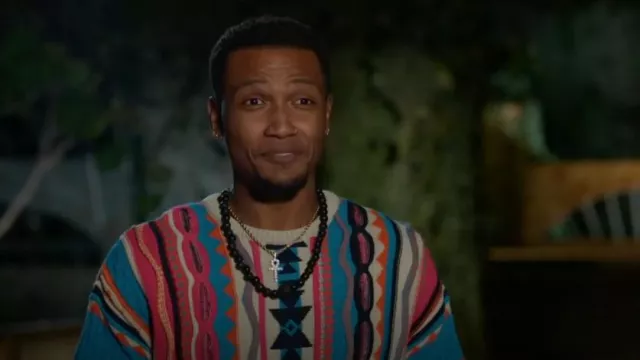 Pull oversize Asos Design à motif texturé porté par Mercedes comme on le voit dans FBoy Island (S03E07)