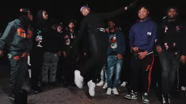 Nike Air Force 1 Low White sneakers worn by NLE Choppa in Shotta Flow 7 “FINAL” (Official Music Video)