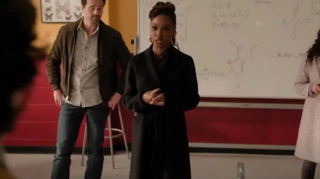 Theory Double-Face Wool-Cashmere Belted Coat Black worn by Gabi Mosely (Shanola Hampton) as seen in Found (S01E10)