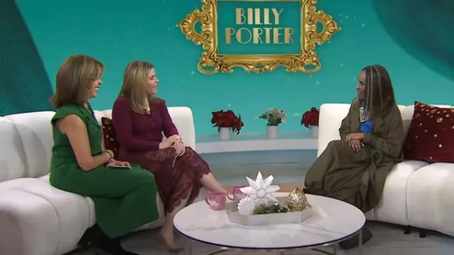 Hill House Home The Olympia Skirt worn by Jenna Bush Hager as seen in Today with Hoda & Jenna on December 11, 2023