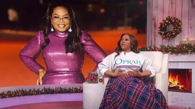 Sachin and Babi Ava Plaid Check-pattern Skirt worn by Sherri Shepherd as seen in Sherri on December 13, 2023