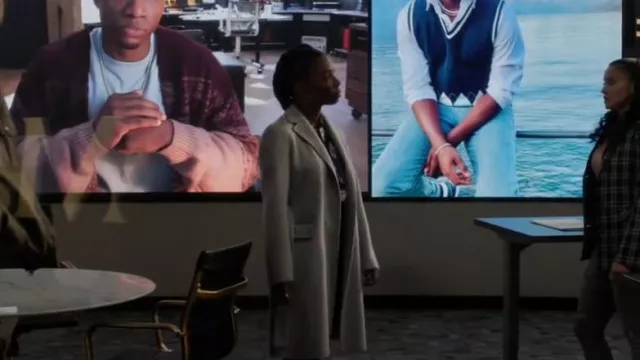 Theory Double Face Wool Cashmere Belted Coat worn by Gabi Mosely (Shanola Hampton) as seen in Found (S01E11)