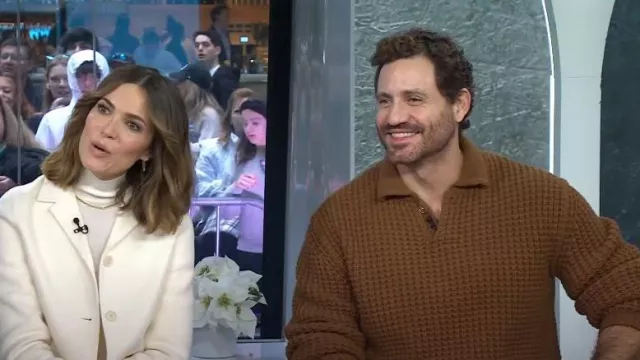 Ermenegildo Zegna Oasi Cashmere Waffle-Knit Polo Shirt worn by Édgar Ramírez as seen in Today on December 18, 2023