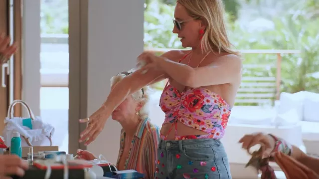 Lush Gem Denim Shorts worn by Sonja Morgan as seen in The Real Housewives Ultimate Girls Trip (S04)