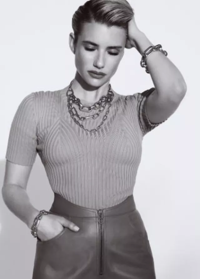 Pomellato Iconica Bracelet In Rose Gold 18Kt worn by  Emma Roberts at Grazia Usa on December 11, 2023