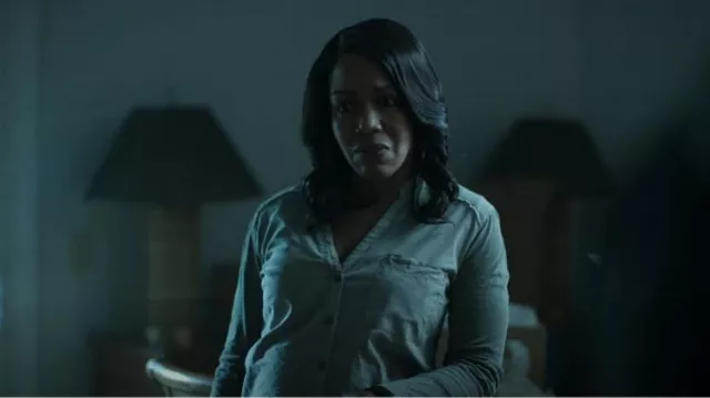 Splendid New Famous SHirt worn by Agent Maya Miller’s (Jessica Frances Dukes) as seen in Ozark (S04E02)