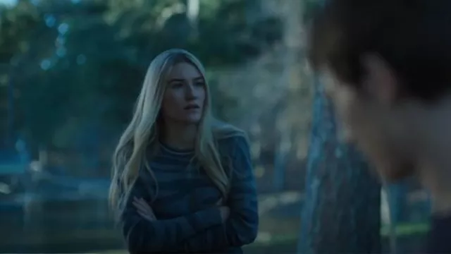 Splendid Zebra Sweater worn by Charlotte Byrde (Sofia Hublitz) as seen in Ozark (S04E03)
