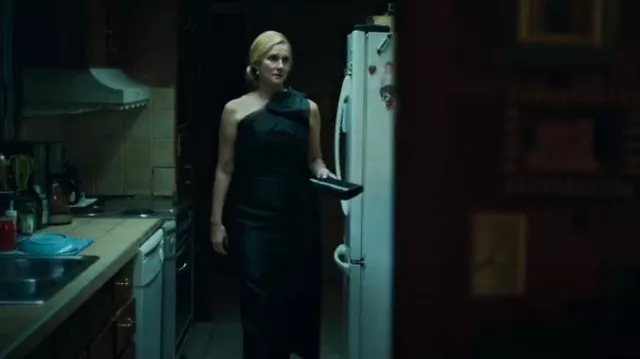 Alexia María Gabriella Robe colonne * Tulle Ajouté porté par Wendy Byrde (Laura Linney) comme on le voit dans Ozark (S04E14)